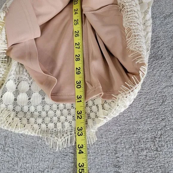 Catherine Malandrino Cream Ivory‎ Lined Lace Crochet Dress 3/4 Sleeve Size 4 - Picture 5 of 11